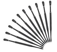 Suiwotin Lot de 10 outils de sculpture de cire, outil de sculpture en acier inoxydable, cuillère à sculpter, double tête de 11,7 cm de long, noir