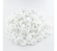 Suiwotin Lot de 100 patins à ongles ronds en nylon pour meubles - 25 mm - Faciles à déplacer - Anti-rayures - Blanc