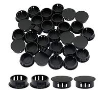 Suiwotin Lot de 30 bouchons de trou en plastique Noir 25 mm