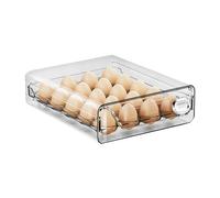 Suixtil Carton à œufs en Plastique, 20 Compartiments/1 Niveau, Distributeur d'œufs, boîte de Rangement avec tiroir, Transparent, empilable for Le Stockage des œufs Frais