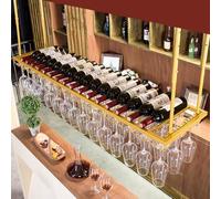 Suixtil Casier à vin inversé réglable en Fer - Hauteur et Largeur réglables, idéal for décorer Les plafonds des Bars, Restaurants et Cuisines(L150xW30cm)
