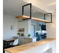 Suixtil Rangement Suspendu Cuisine Étagère de Plafond séparation Suspendue décorative en métal Cadre Suspendu Armoire Murale métal