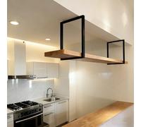 Suixtil Rangement Suspendu Cuisine Étagère de Plafond Suspendue, Support, Cadre d'étagère Cuisine en Fer Armoire Murale métal