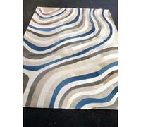 Suixtil Tapis en Cuir véritable de Vache avec Bords naturels rectangulaire, hypoallergénique sous la Table Basse 100% Peau d'origine éthique(Royal Blue,1600MMx2300MM)