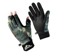 SUJAYU Gants de pêche pour homme et femme, gants de pêche sur glace, de chasse par temps froid, équipement de pêche à la mouche en kayak (vert camouflage, taille XL)
