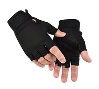 SUJAYU Mitaines de vélo - Gants tactiques d'airsoft, gants d'entraînement, de pêche, gants de cyclisme pour homme et femme (noir, taille L)
