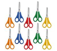 SUJEBKC 10 Pièces 5 Couleurs Ciseaux Pour Enfants,Ciseaux d'École,Petits Ciseaux De Bureau,Ensemble De Ciseaux De Bricolage Avec Ciseaux Gradués Pour Le Bricolage.