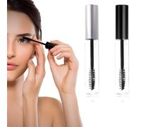 SUJEBKC 2 Feuilles De Mascara Transparent,Récipient De Mascara Vide,Tube De Mascara Vide Et Brosse à Mascara,Rechargeable