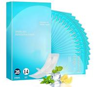 SUJEBKC 28 Bandes Blanchiment Dentaire,Sans Sensibilité,Blanchiment Des Dents Sans Peroxyde, Strips Pour Blanchiments De Dents Rapide Et Doux,Élimine Les Taches Profondes