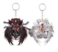 SUJEBRAN 2 Love Deepspace Porte Clef Thème Anges Et Démons Sylus Qingche Figurine Cosplay Jouet Key Chain Cool Bag Accessoires
