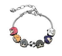SUJEBRAN Bleu Locks Bracelet, Anime Bracelet Bracelet Combiné DIY, Bleu Locks Bracelet Longueur Réglable Bijoux