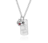 SUJEBRAN Love Deepspace Caleb Collier Porte-clés 2 Pack Caleb Cosplay Accessoire Pomme Argent Pendentif Bijoux (Silver-2)