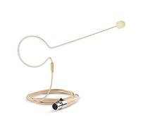 Sujeetec Casque Pro avec microphone à condensateur pour système sans fil AKG émetteur, idéal pour chant, présentation, église, théâtre, cours, beige