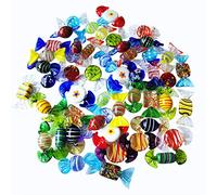 Sujeetec Lot de 24 décorations en Verre Faites à la Main en Verre de Murano Vintage pour la Maison, Les fêtes, Les Mariages, Les sapins de Noël, Les Festivals, Les Cadeaux