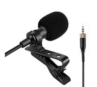 Sujeetec Microphone à cravate avec connecteur à vis stéréo 3,5 mm pour microphone à condensateur cardioïde pour émetteur sans fil Sennheiser (prise de verrouillage stéréo 3,5 mm)