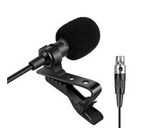 Sujeetec Microphone Lavalier Microphone à Revers Compatible avec AKG Samson Émetteur sans Fil - Unidirectionnel Condenseur Microphone - Prise Mini XLR TA3F