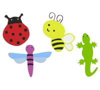 Sujet En Bois Thème 'insectes' ( Lot De 8 )