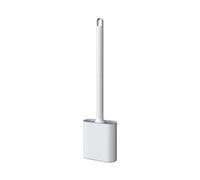 SUJOSAJU Toilet Brush and Holder Set Wall/Floor Mounted Flexible Toilet Brush with Holder Bathroom Cleaning Bowl Brush Kit Sturdy Cleaning Toilet Brush