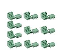 Sujurio 10Pcs Connecteur À Bornier De Carte Pcb De Connecteur Enfichable De Carte Pcb De Vis De Lancement De 5,08Mm Angle Droit