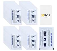 Sujurio 50 Pièces de Nettoyeur de Lecteur de Carte Double Face CR80 Cartes de Nettoyage de Lecteur de Carte Blanc en Plastique pour Terminaux de Paiement par Carte.