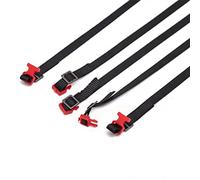 Sujurio 5Pcs RC Toit de Voiture Porte-Bagages Corde DéCorer Sangle pour 1/10 RC Crawler Voiture SCX10 TRX4 D90 CC01, Rouge