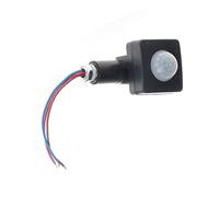 Sujurio AC85-265V IP65 Détecteur de mouvement PIR réglable ultra fin LED PIR Détecteur de mouvement pour l'extérieur 10 mm Noir