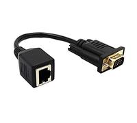 Sujurio Adaptateur VGA vers RJ45 Câble RéSeau vers Connecteur de Câble RéSeau VGA Connecteur de Moniteur vers Câble RéSeau Prolongateur VGA