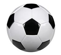 Sujurio Ballons de football d'entraînement professionnels en cuir PU - Taille 5 - Noir et blanc