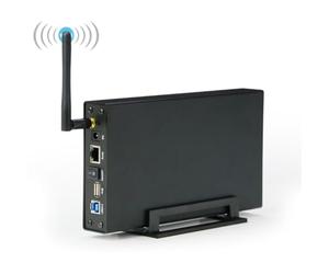 Sujurio Boîtier Portable pour Disque Dur SSD 3,5 Pouces USB 3.0 RJ45 Ethernet NAS Serveur de Streaming Réseau Stockage pour Boîtier Prise UE