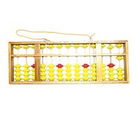 Sujurio Boulier Chinois Boulier Antidérapant Grande Taille Cintre en Bois avec 13 Colonnes Outil Soroban Chinois en Mathématiques Jouet D'Éducation de Maths pour Enfants 58Cm
