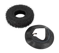 Sujurio Chambre à air 4.10/3.50-4, tube extérieur 4.10-4 pour motoculteur de jardin, souffleuse à neige, tondeuses à main, camion, brouette, Go Cart Kid