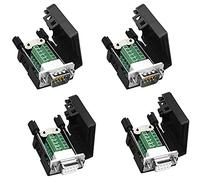Sujurio DB9 RS232 D-SUB Serial to 9Pin Port Terminal Male Female Adapter Connecteur Breakout Board (2-Mâle + 2-Femelle)