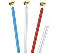 Sujurio Ensemble de Stylos à Peinture à Lignes Fines Inclinées 0,7/0,5/0,4 Mm, Pointe en Laiton Fin et Lourd, Kit de Décoration de Stylo à Cire Kistka, Outil Pysanky Kistka