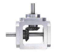 Sujurio Gear-Box Boîte de vitesses conique à angle droit 90 degrés 1:1 Arbre de sortie unique 1 module 20 dents Cadre en aluminium