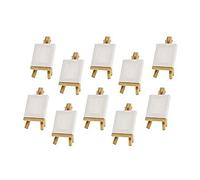 Sujurio Lot de 10 mini chevalets de présentation avec toile 8 x 8 cm - Numéros de table de mariage - Peinture - Loisirs créatifs - Petit chevalet de table - Cadeau