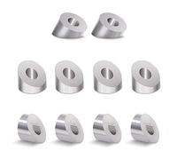 Sujurio Lot de 10 rondelles biseautées d'angle en acier inoxydable à 30 degrés, 6,6 mm, rondelle à 30 degrés pour kit de garde-corps de câble