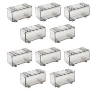 Sujurio Lot de 10 vitrines en acrylique transparent pour moules de voiture, roues de modèle de voiture, vitrine B, facile à installer et à utiliser