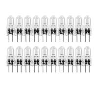 Sujurio Lot de 20 Ampoules HalogèNes G4, Ampoules HalogèNes 20 W 12 V, Ampoule Transparente à 2 Broches, pour éClairage de CuisinièRe, Feux de Signalisation, Piste