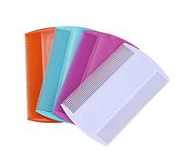 Sujurio Lot de 4 peignes à poux, peignes double face pour animal domestique, toilettage à dents fines