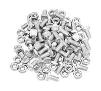 Sujurio Lot de 50 écrous et boulons à tête carrée pour serre, kit de réparation de serre, pièces de rechange pour fournitures de jardin