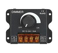 Sujurio LumièRe LED Ajusteur DC 12-24V 30A / Pas de Stroboscope avec Interrupteur à Bouton Barre de LumièRe LED Variateur de Luminosité
