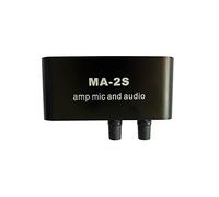 Sujurio MA-2S Microphone dynamique 6,5 mm à condensateur 3,5 mm Amplificateur audio Préamplificateur Carte de mixage