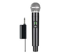 Sujurio Microphone sans fil professionnel UHF Enregistrement Karaoké Portable Batterie au lithium 1 canal pour l'école de scène