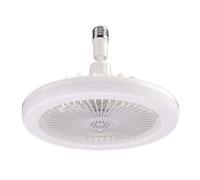 Sujurio Ventilateurs de Plafond avec Télécommande et Lampe, Base de Convertisseur E27, Ventilateurs de Plafond Intelligents et Silencieux pour Chambre à Coucher et Salon