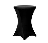 SUKAIKEQA Nappes élastiques Extensibles•Design Moderne Minimaliste•Facile à Installer•Parfait pour Bar,Tables Rondes, Mariages, Fêtes•Ambiance Élégante (1, Noir, 70_x_75_cm)