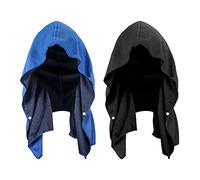 Sukeen Lot de 2 serviettes rafraîchissantes à capuche pour homme, protection UV pour le cou et le visage, séchage rapide, absorbantes, pour le sport, l'entraînement, le camping, le cyclisme,