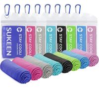 Sukeen Lot de 8 Serviettes de Refroidissement (101,6 x 30,5 cm), Serviette de Glace, Serviette Douce et Respirante, Serviette en Microfibre pour Le Yoga,