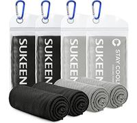Sukeen Serviette de Refroidissement Instantanée Froide, Serviette Sport Rafraîchissante - Lot de 4, Cooling Towel 100x30cm
