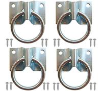 SUKEYME Lot de 4 anneaux de cravate croisés pour chevaux, anneau d'attache pour écurie, fournitures de grange pour chevaux