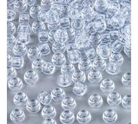 Sukh Lot de 1 000 perles en plastique transparent pour la fabrication de bracelets, tresses de cheveux, loisirs créatifs, fabrication de clés, chai, décoration d'intérieur - Sukh - 6 x 9 mm